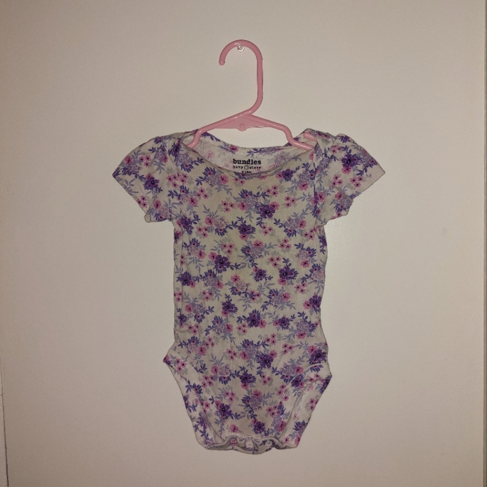 Purple floral onsie